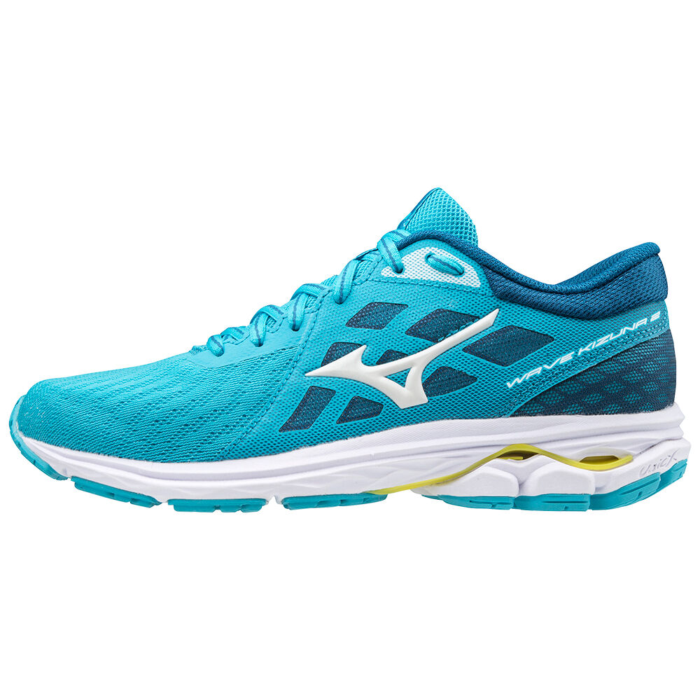 Damske Bezecke Topanky Mizuno Wave Kizuna 2 Modre/Biele/Žlté Vypredaj XUGV05314